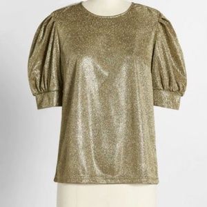 NWT Modcloth Too Glitzy to Function Top 1X